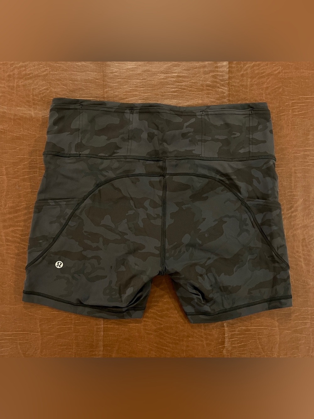 Lululemon In Movement Women’s Hi-Rise Shorts Black Camo - Size 12